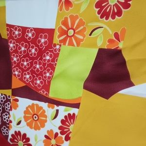 90s VTG 5yd Sheer Fabric Floral Abstract